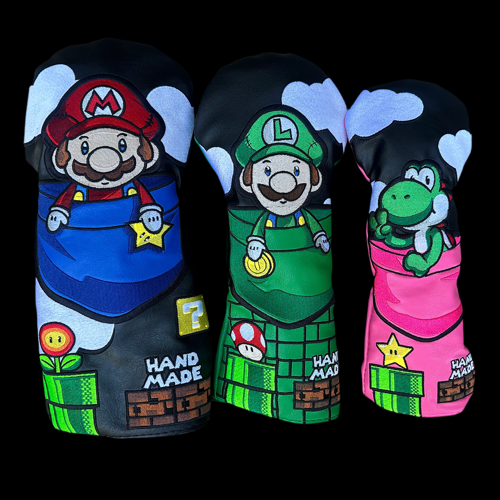 Handmade Super Mario Headcover Set - Black Version