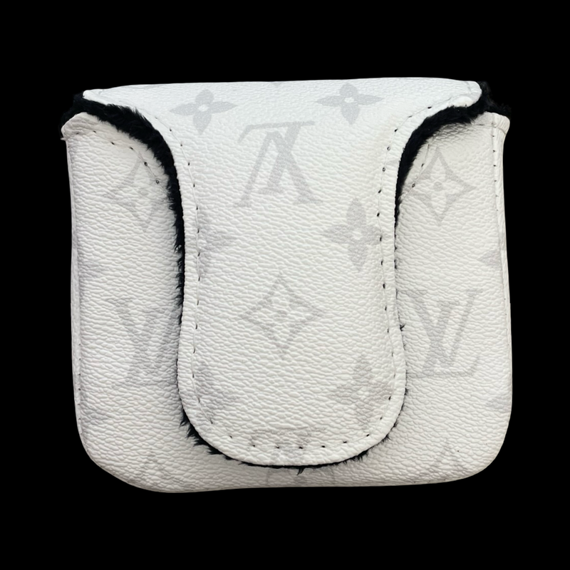 LV MALLET PUTTER HEADCOVER - WHITE