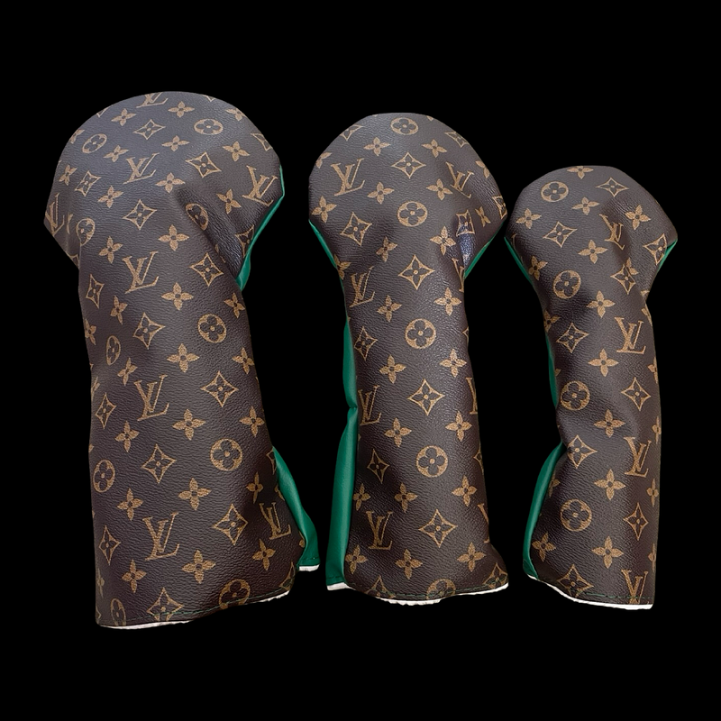 Brown / Green LV Wood Headcovers