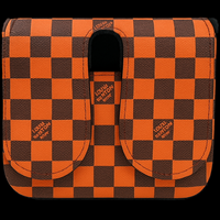 LV CENTER SHAFT MALLET PUTTER HEADCOVER - ORANGE CHECK
