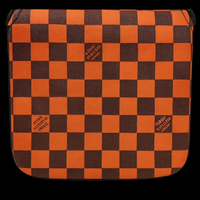 LV CENTER SHAFT MALLET PUTTER HEADCOVER - ORANGE CHECK