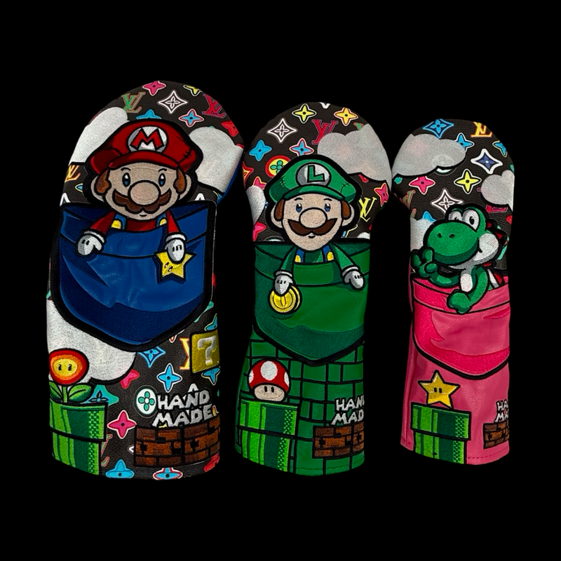 Super Mario Wood Headcover Set - Black Multi LV