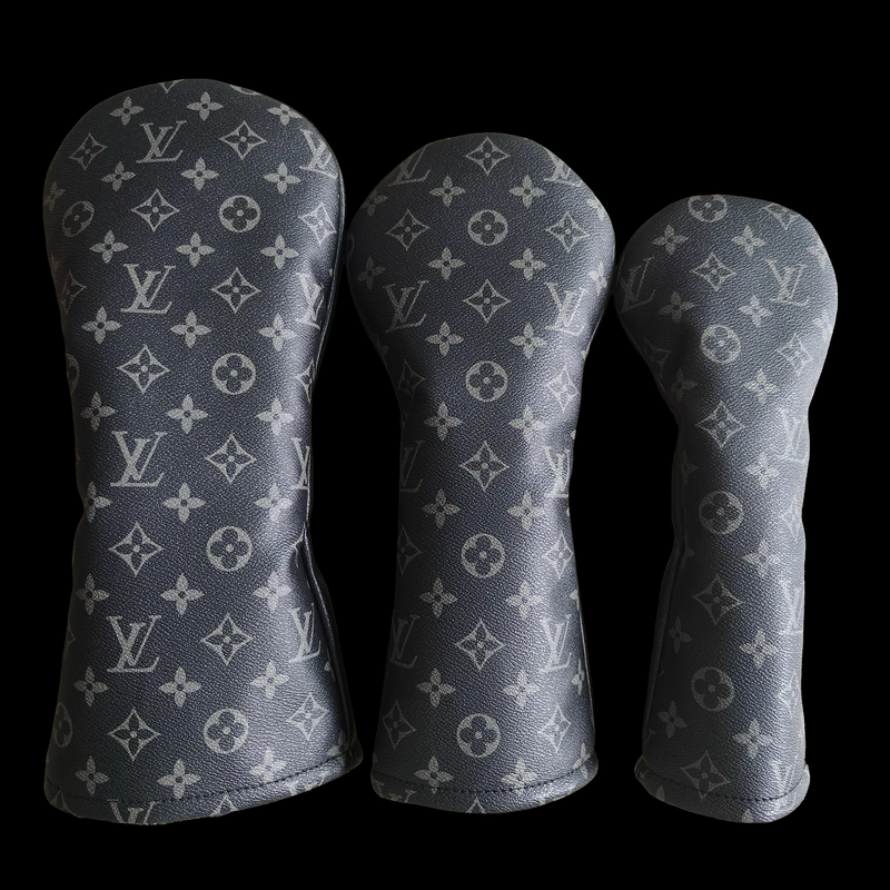 Black & Gray LV Monogram Golf Headcover Set – American Flatsticks
