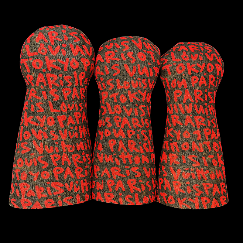 Brown LV Graffiti Wood Headcovers