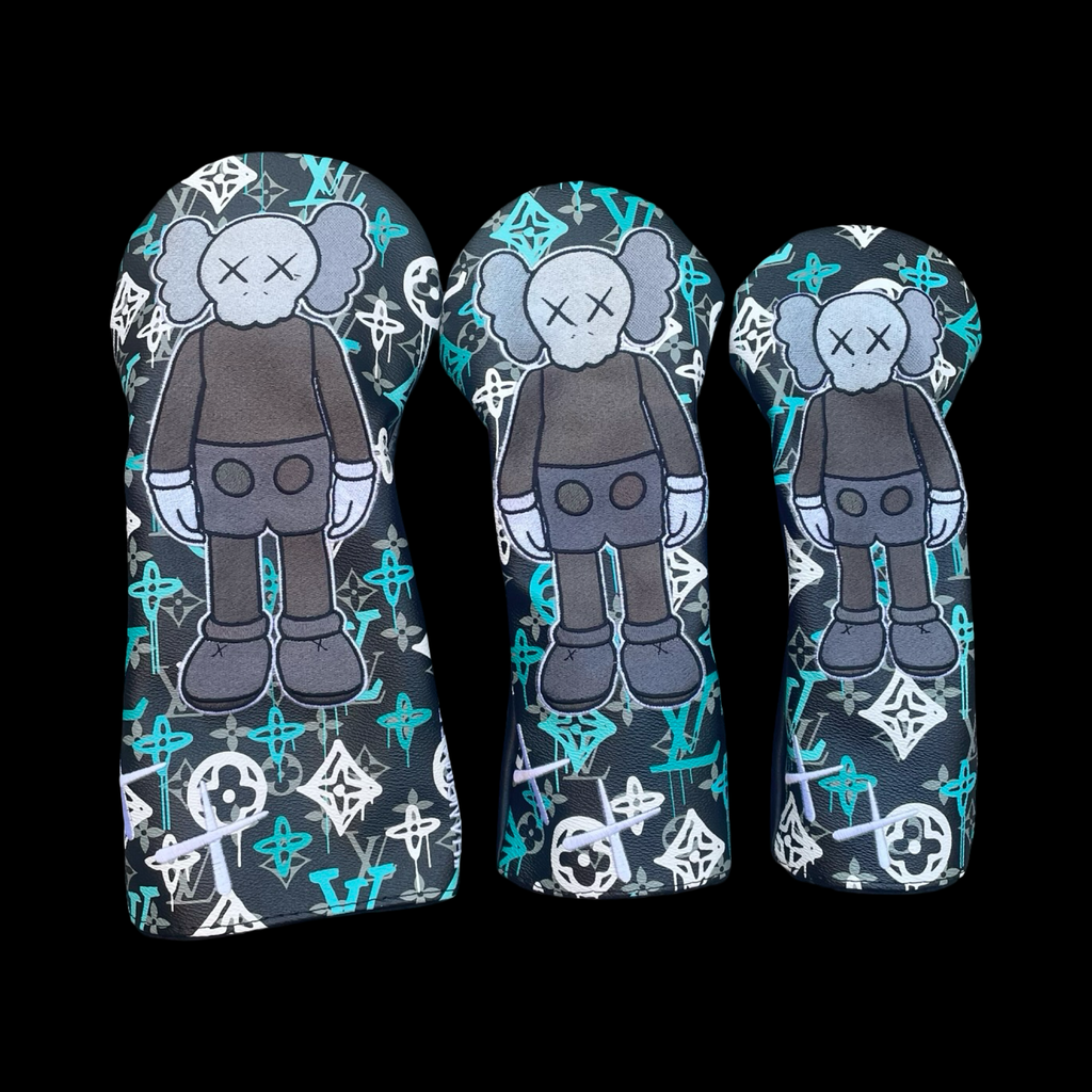 KAWS XX BLACK/TIFFANY PAINT DRIP LV HEADCOVERS