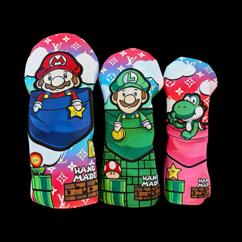 Super Mario Wood Headcover Set - Rainbow LV